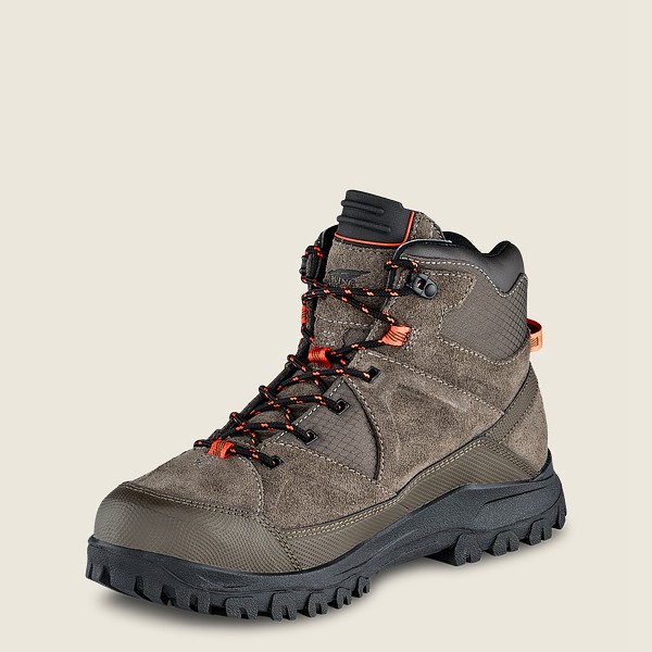 Red Wing Mens Trbo - 5-inch Waterproof Soft Toe - Hiking Boots Grey Brown - 9728EXSVQ